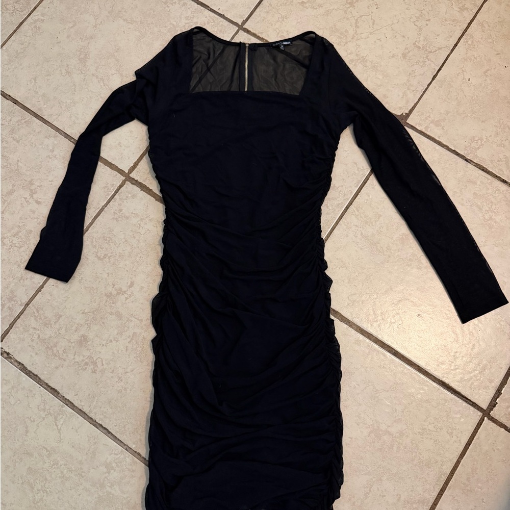 Fashion Nova Black Long Sleeve Dress